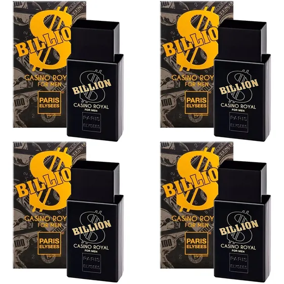 Kit Com 4 Perfumes Paris Elysees Billion Casino Royal 100ml