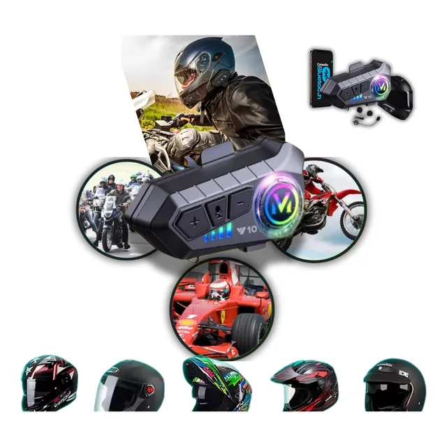 Fone Bluetooth Capacete Moto Headset Sem Fio A Prova De Agua