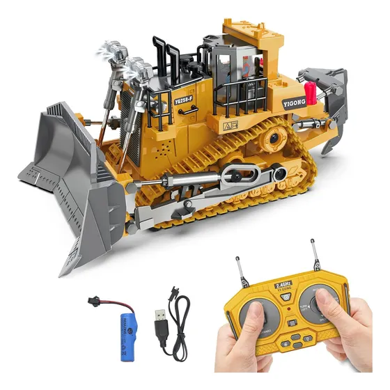 Juguete De Dozer Excavadora A Control Remoto Para Niños