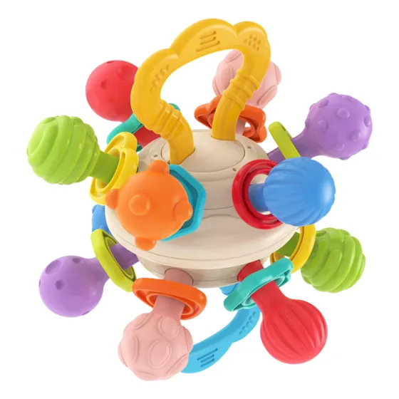 Juguete Mordedor Huanger HE0194 Sonajero Sensorial Para Bebe Rasca Encias Llama Dientes