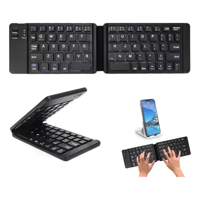 Teclado Plegable Bluetooth Portable Tablet Diginet Color Negro