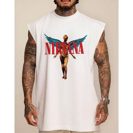 Camiseta Regata Longa Machão Rock Álbum In Útero Nirvana All