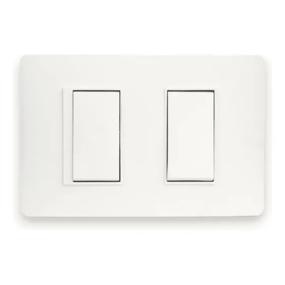 Interruptor Doble 9/15 10a 250v Color Blanco Corriente Nominal 10 A