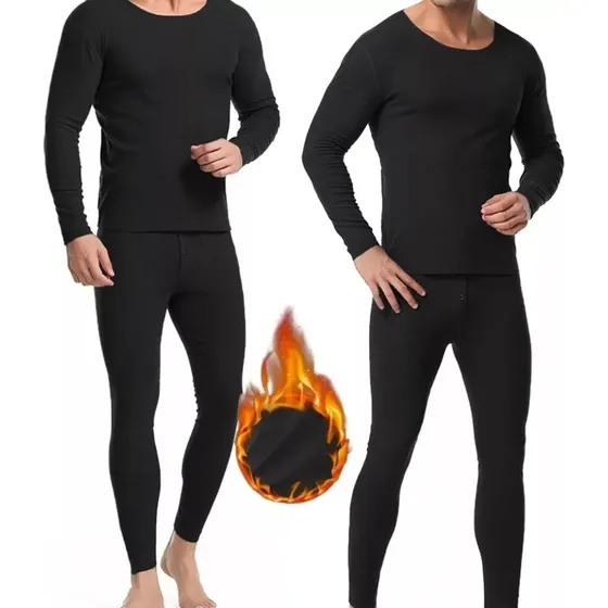 Kit Conjunto Calza + Remera Manga Larga Termica Afelpada