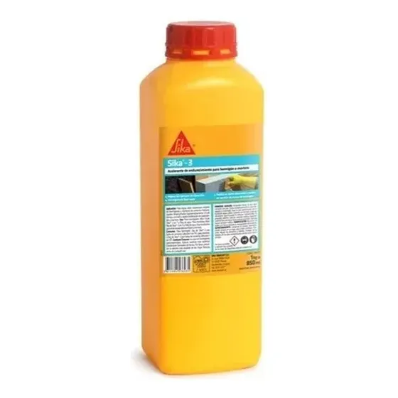 1lt Acelerante Fraguador De Hormigon O Mortero Sika-3 Mfshop
