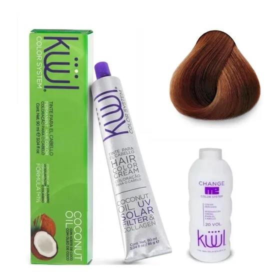 Tinte Küül Tinte Color System tono 6.34 rubio oscuro dorado cobrizo para cabello