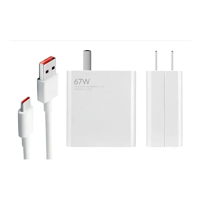 Cargador Xiaomi MDY-12-ES 67w Para Mi 11 Pro/ultra + Cable C Color Blanco