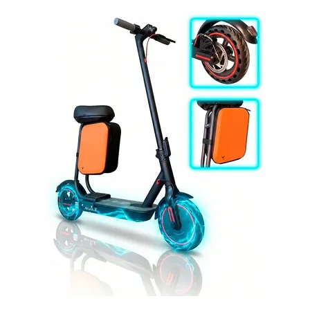 Patinete Elétrico Agile Masterkit 500w Adulto | Banco + Bag Preto Agile