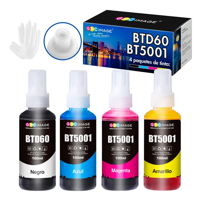 Kit 4 Tintas Para Brother D60bk Bt5001 T220 T520 T510w T710w
