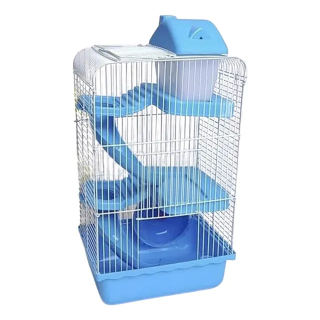 Jaula Hamster 3 Pisos Grande C/ Rueda Ejercicio Completa