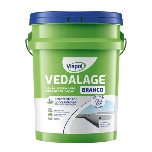 Manta Líquida Asfáltica Vedalaje P/ Fachadas 18l Viapol