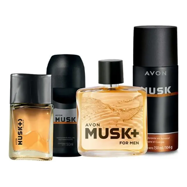 Musk Fragancia De Hombre Con Deo Roll On Spray Y Mini