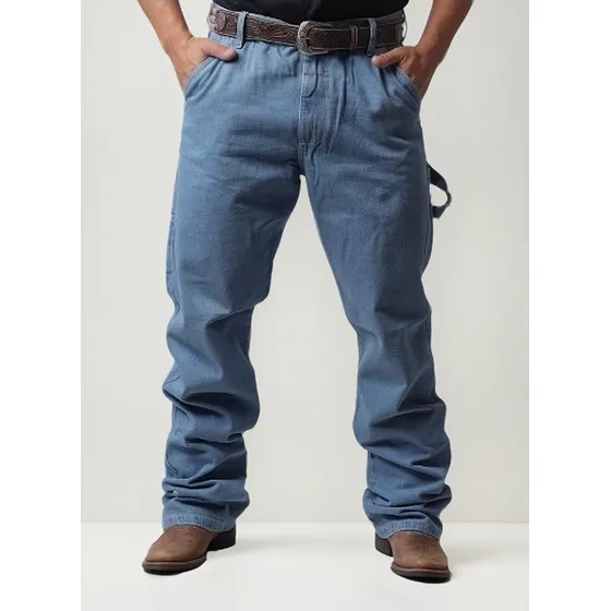 Calça Balão King Bulls Carpinteira Jeans Grosso Algodão