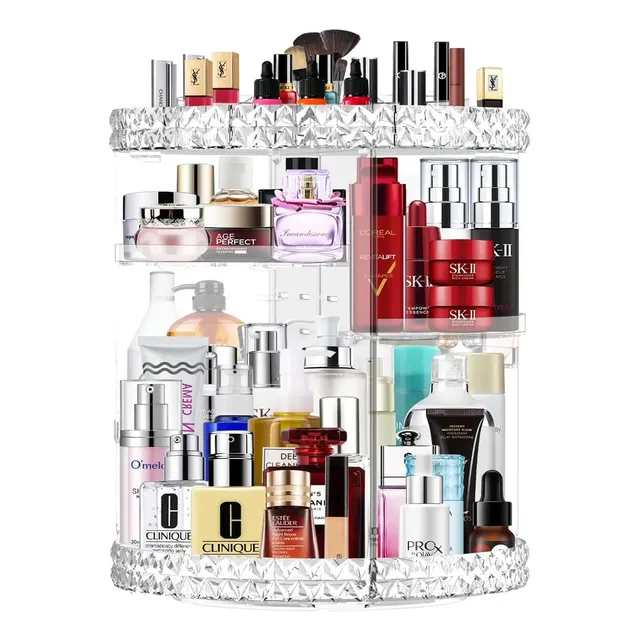 Organizador De Maquiagem Giratório 360, Organizador De Cosméticos