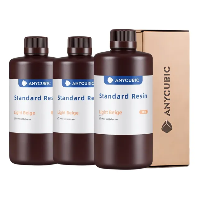Resina 3d Estándar Impresora Anycubic 1kg Beige Pack X3 Unid