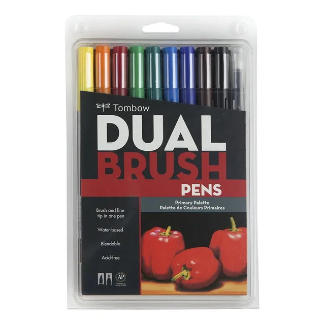 Tombow Brush Pens Plumones Marcadores Acuarelables Primarios