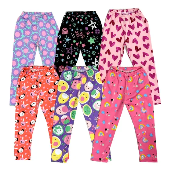 Calzas Térmicas De Nena Varios Colores Talles 2a 14 Pack X6