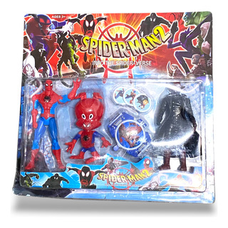 Juego Set Spiderman Un Nuevo Universo 4 Piezas Noir Ham Gwen Juego Set Spiderman Un Nuevo Universo 4 Piezas Noir Ham Gwen