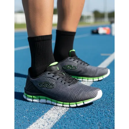 Tênis Esportivo Masculino Estilo 2 Olympikus Liso Chumbo/green 38