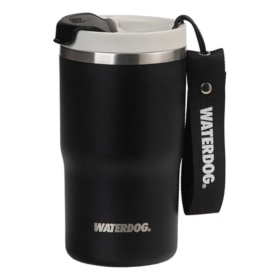 Vaso Termico Waterdog Clyde 480ml Ceramica Hermetico Negro Liso