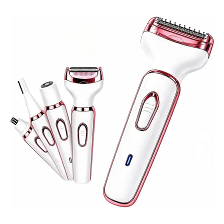 Maquina Depilador Feminino Elétrico 4 Em 1 Pelos Íntimos Branco 127/220v