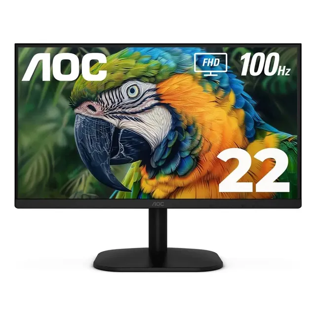 Monitor Aoc 22b2hm2 22 Pulgadas Full Hd Va 100hz Adapti Sync Color Negro