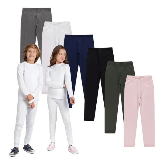 Kit 3 Calça Térmica Segunda Pele Infantil Unissex Tam 1 A 16