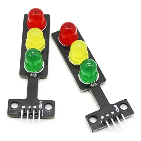 Kit 2 Modulo Semaforo Arduino, Leds Grandes 5mm, Rgb