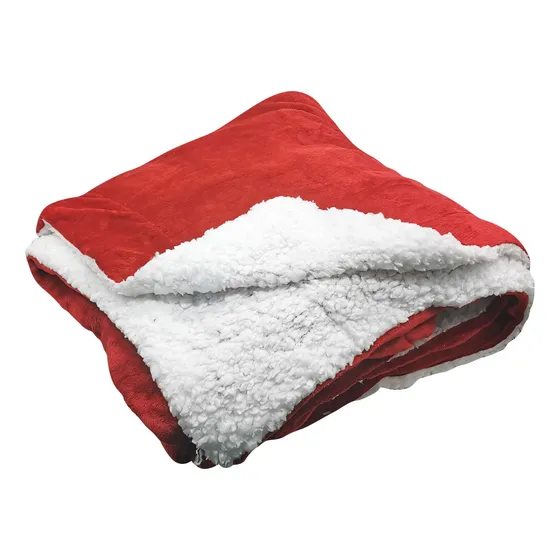 Frazada Manta Polar Con Corderito, 2 Plazas,