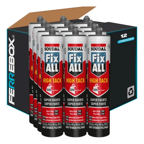 Super Adhesivo Montaje 350kg Fixall Hightack 290 Ml | Soudal