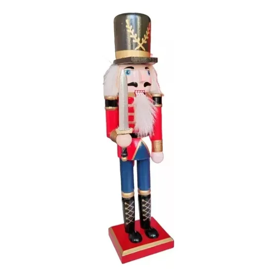 Cascanueces De Madera Soldado 30cm Navidad Decoración Hogar
