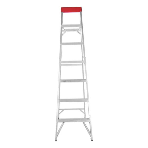 Escalera De Tijera Aluminio C/plataforma Akron 6 Esc 77-80