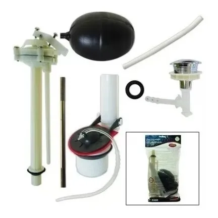 Herraje Poceta Tanque Bajo 23-28cm Incluye Boton Kingstone