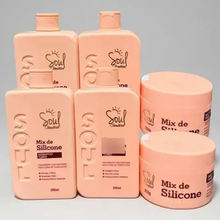 2 Kits Tratamento Capilar Soul Cosmeticos Mix De Silicone