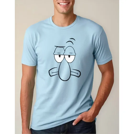 Camiseta Masculina Lula Molusco Camisa Bob Esponja Desenho