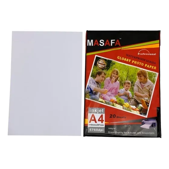 Papel Fotografico A4, Pack X20 Medida: 21x29cm