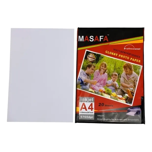 Papel Fotografico A4, Pack X20 Medida: 21x29cm