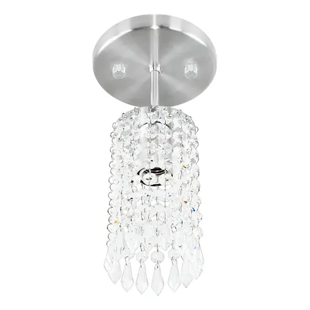 Lustre Clearcrillic Cristal Acrílico Redondo Perfeito 110v/220v (bivolt) Prateado