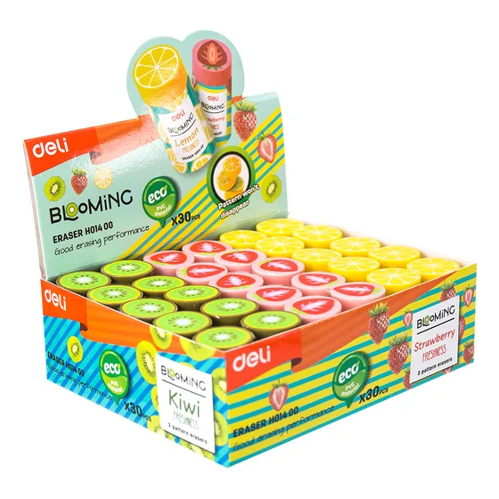 Goma De Borrar Blooming Frutas Deli Display De 30 Und