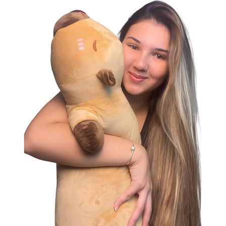 Travesseiro Almofada Xuxão Capivara Antialérgico Pelúcia Cor Capivara Filó Travesseiro Almofada Xuxão Capivara Antialérgico Pelúcia Cor Capivara Filó