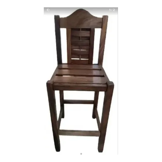 Silla Alta En Madera Barra Taburete 37x37