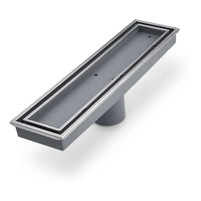 Desagüe Rejilla Lineal 12 Rectangular 30 Cm Satinado Qm Veil
