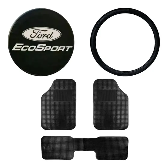 Combo Cubre Volante + Cubre Rueda + Alfombra Para Ecosport