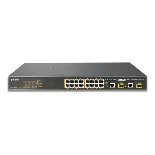 Switch Planet Fast Ethernet Fgsw-1816hps 16 Puertos Poe+ 10