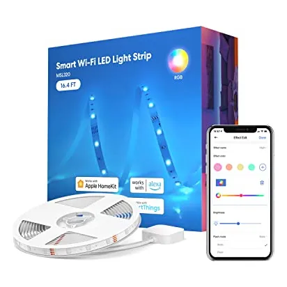 Smart Led Strip Lights, 16.4ft Wifi Led Strip Trabaja Y1nsg
