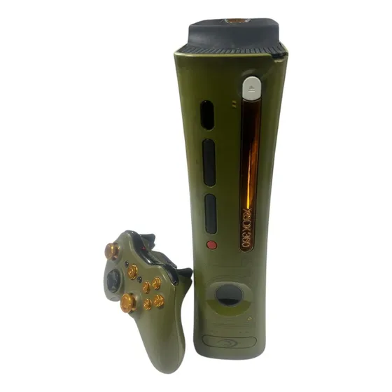 Console Xbox 360 Arcade Halo Edition Placa Jasper Com 1 Controle 3 Jogos Originais E Garantia