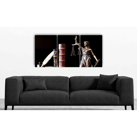 Set De 3 Cuadros Themis Diosa De La Justicia Decorativos