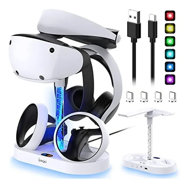 Soporte Cargador Base For Playstation Ps Vr2 With Rgb Light