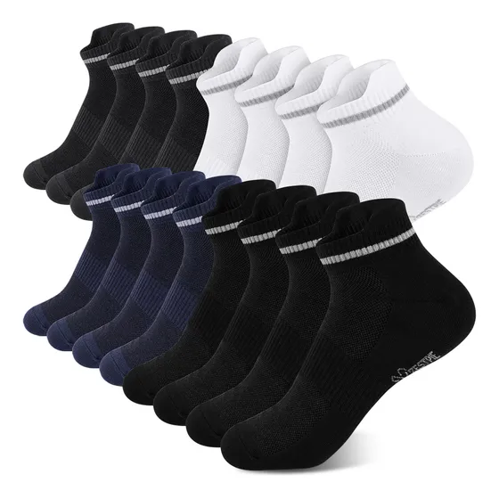 16 Pares Calcetines Calcetas Hombre Cortos Deportivas Correr