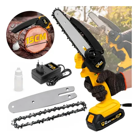 Mini Motosserra Portatil De 6 polegadas 550W A Bateria 21v Recarregável Profissi